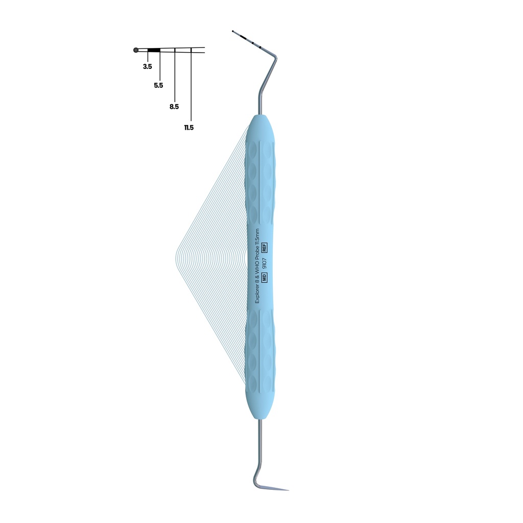 Explorer 8 + WHO Probe 11.5mm (ball end)