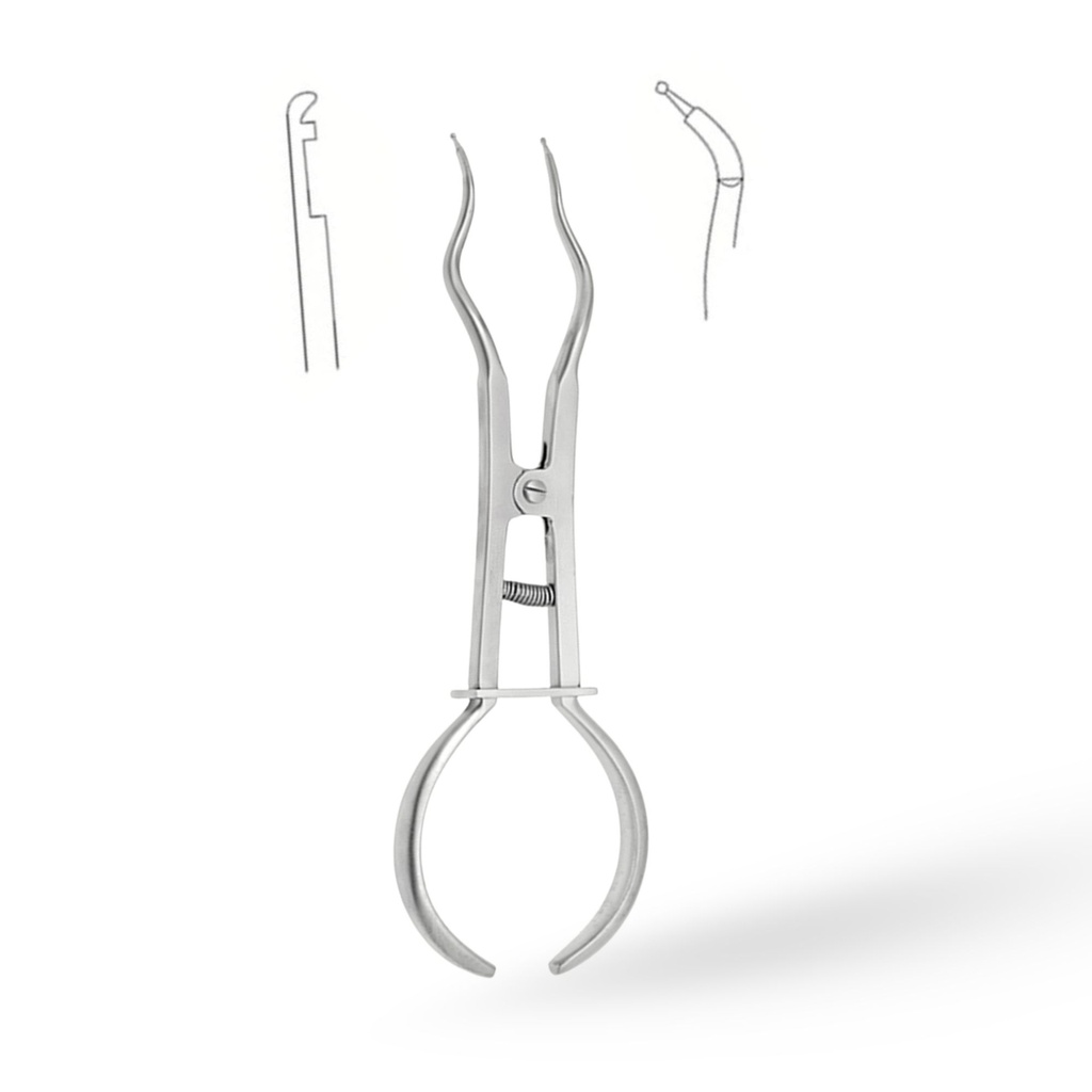 Rubber Dam Clamp Forceps Brewer, 17cm