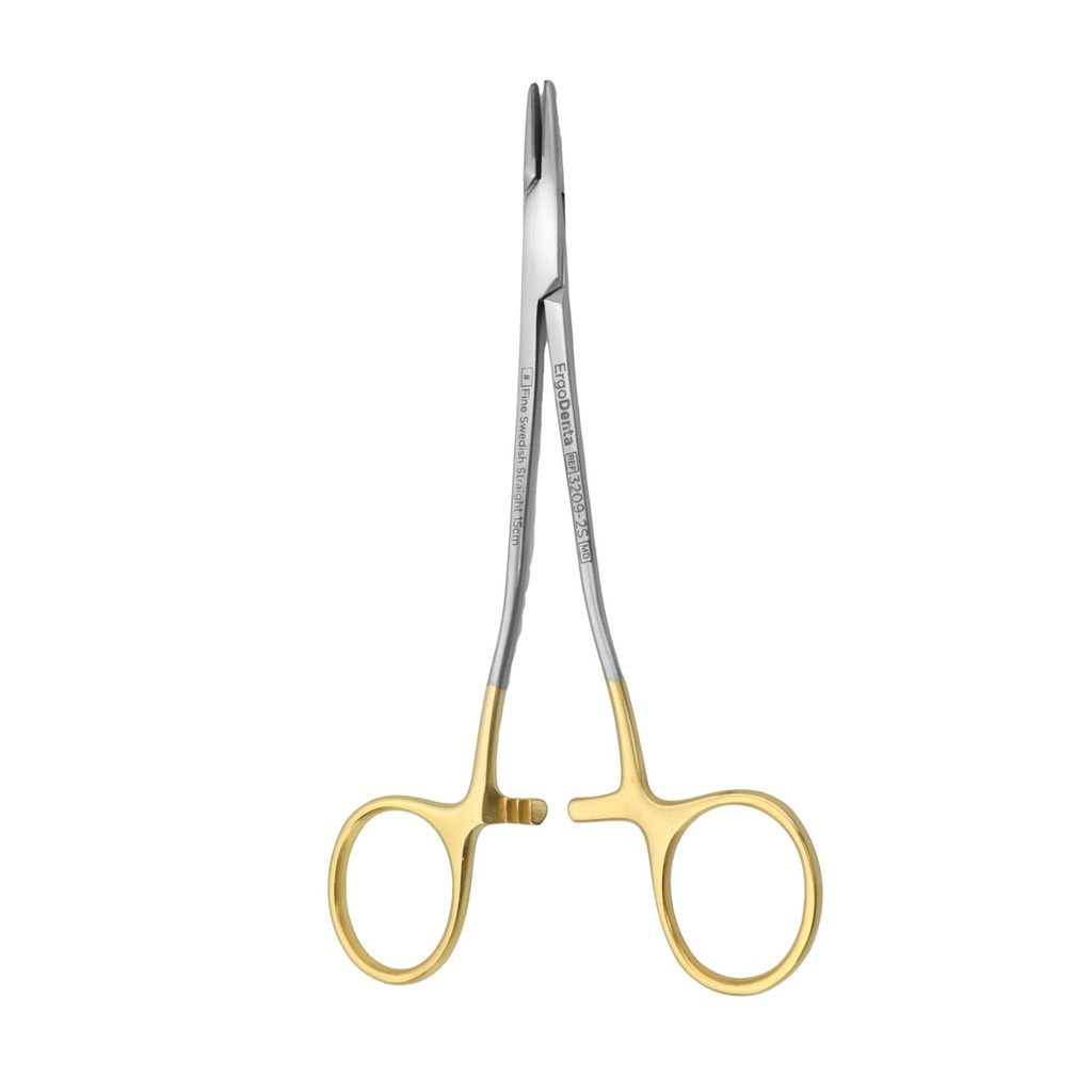 Fine Swedish Needle Holder, Straight, 15cm, TC