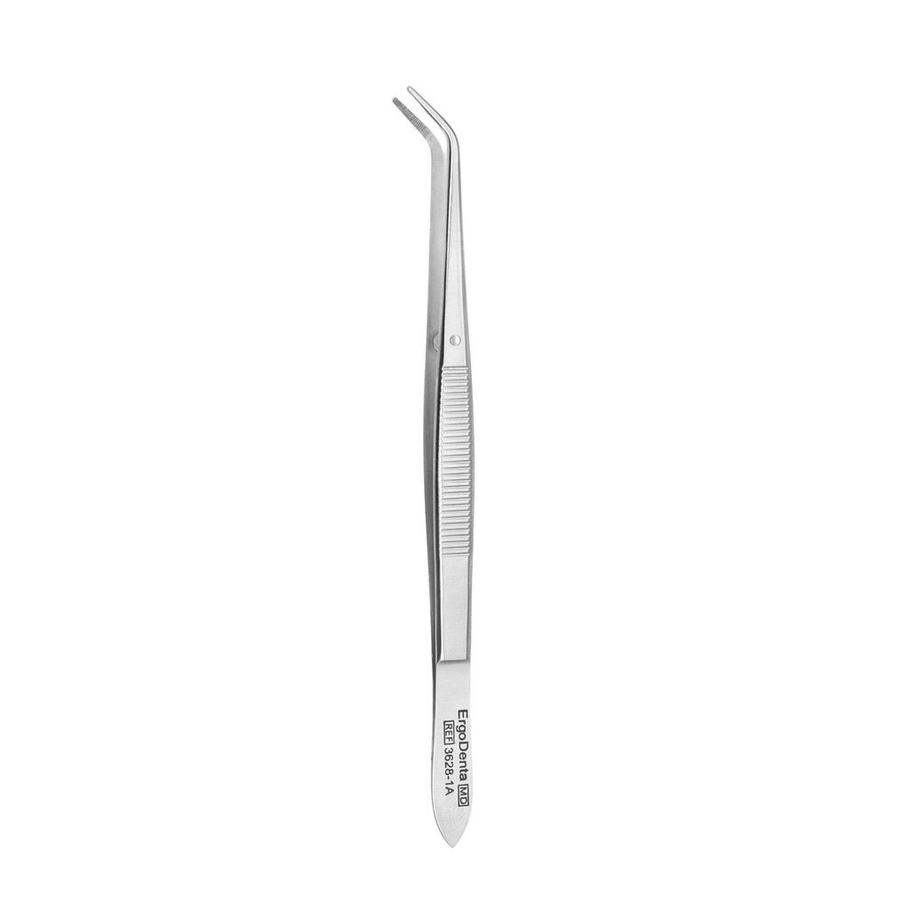 College Tweezer, Short Serrated 13mm