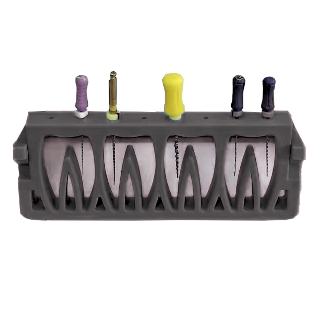 Root Canal File Frame, 8 holes, Black