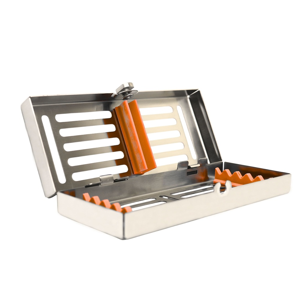 Removable lid, Sterilization cassette for 5, 185x75x35mm, Orange Silicone