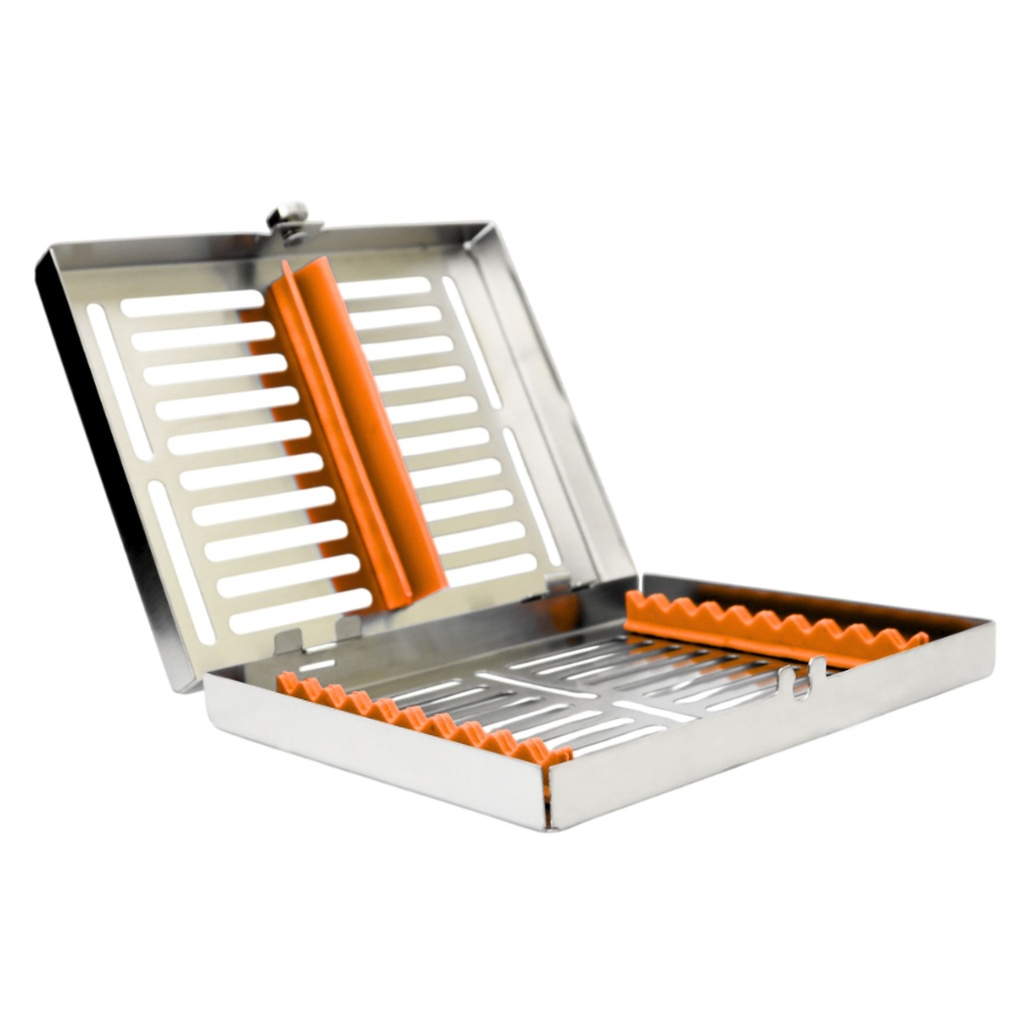 Removable lid, Sterilization cassette for 10, 185x145x35mm, Orange Silicone