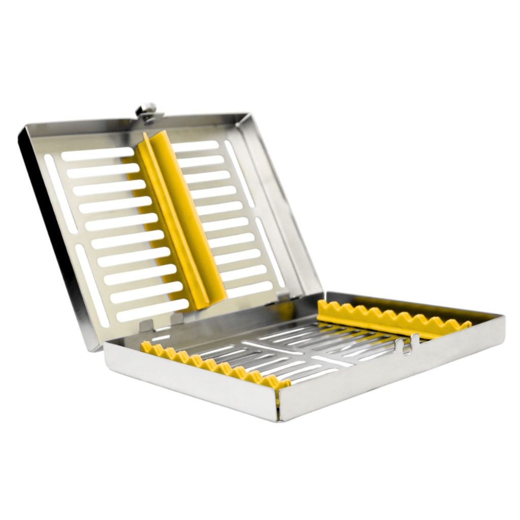 Removable lid, Sterilization cassette for 10, 185x145x35mm, Yellow Silicone