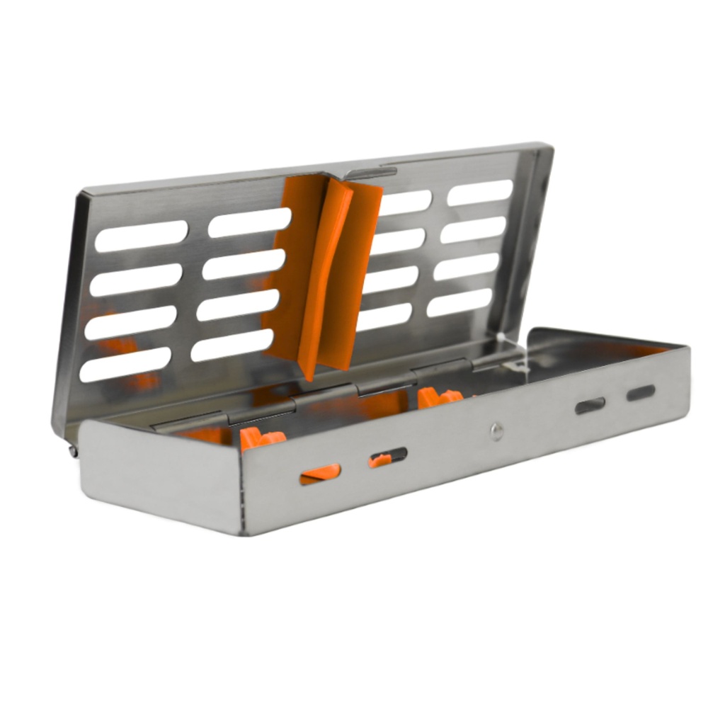 Sterllization Cassettes for 5, 185x65x20mm, Orange