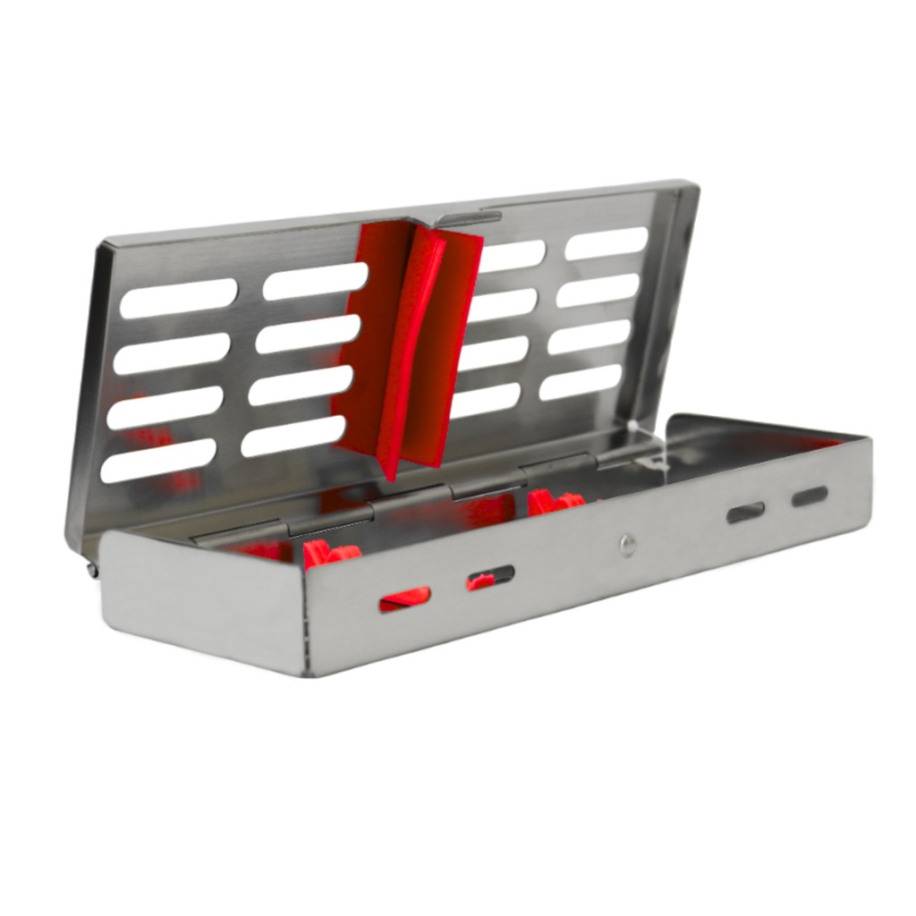 Sterllization Cassettes for 5, 185x65x20mm, Red