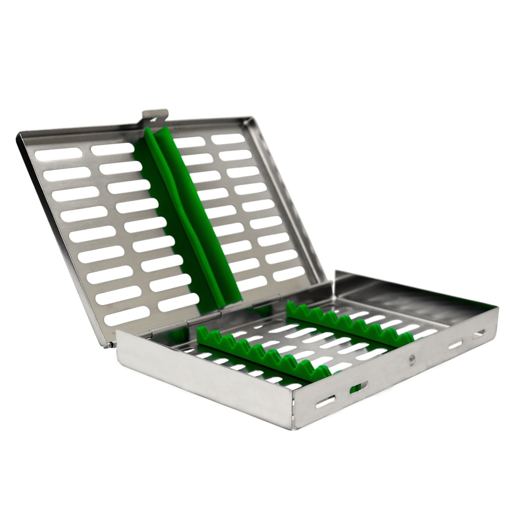 Sterllization Cassettes for 10, 185x130x20mm, Green