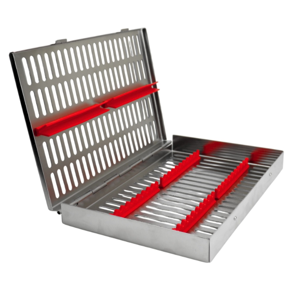 Sterllization Cassettes for 20, 285x185x30mm, Red