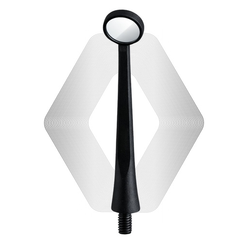 [7092R] Microscopic HD Mouth Mirror, Regular 1.5mm, Black