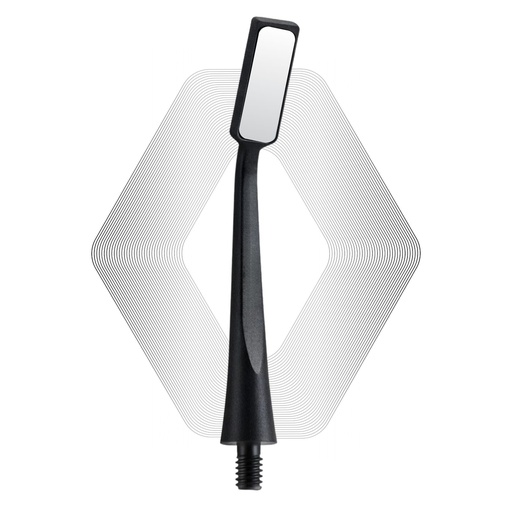 [7094R] Microscopic HD Mouth Mirror, Regular 1.5mm, Black