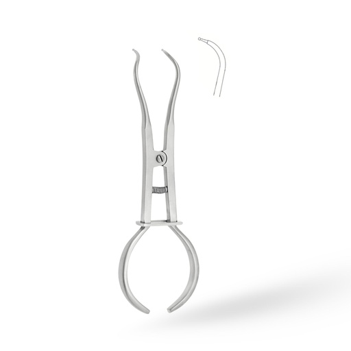 [2714] Rubber Dam Clamp Forceps White, 17cm