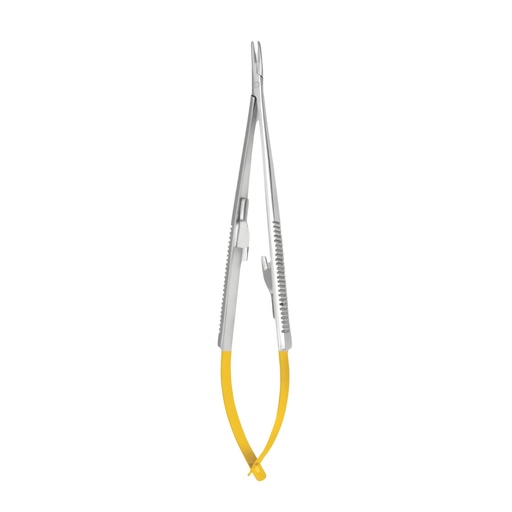 [3333-2C] Castervejio Micro Needle Holder, Curved, 16cm, TC