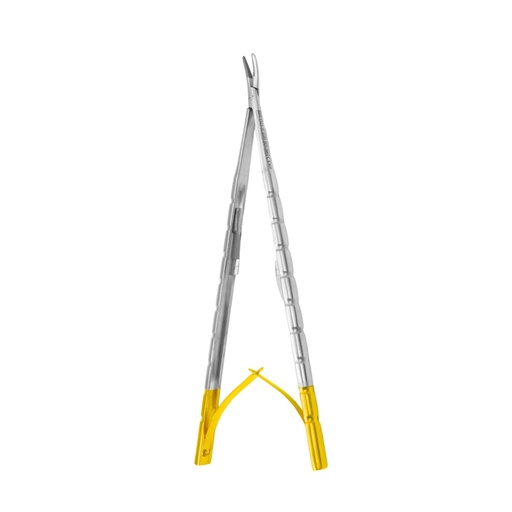 [3343-2C] Castroviejo Micro Needle Holder, Barraquer, Curved, 16cm, TC