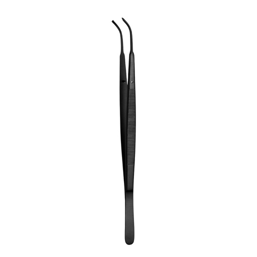 [3671-3CG] Gerald Tweezer, Curved, 1-2, 17cm,Black