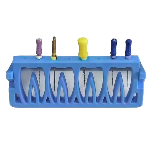 [7453B] Root Canal File Frame, 8 holes, Blue
