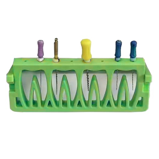 [7453G] Root Canal File Frame, 8 holes, Green
