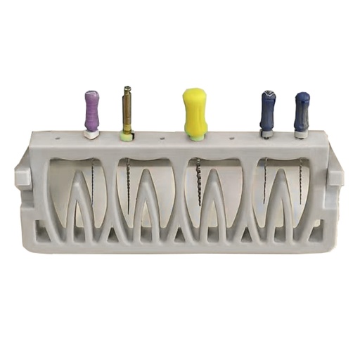[7453I] Root Canal File Frame, 8 holes, Grey