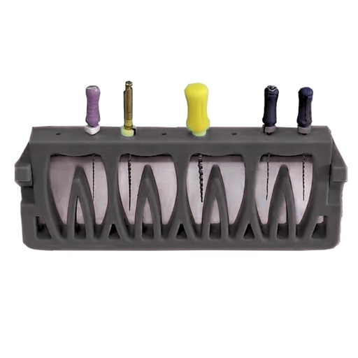 [7453K] Root Canal File Frame, 8 holes, Black