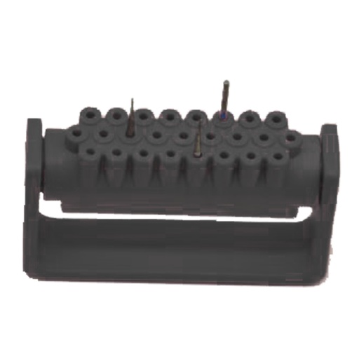 [7457K] Opening Disinfection Frame Resistant to high temperature and pressure, 25 Holes, Black