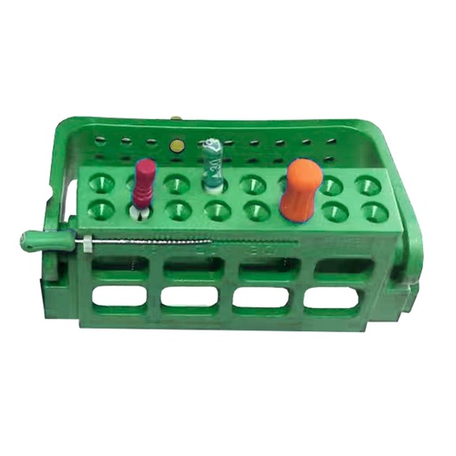 [7459G] Root Canal File Frame, 16 Holes, Green