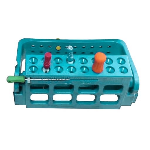 [7459S] Root Canal File Frame, 16 Holes, Sky Blue