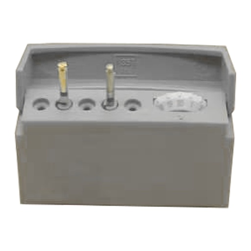 [7462I] Endodontic block with memory holder, 5 holes, Grey
