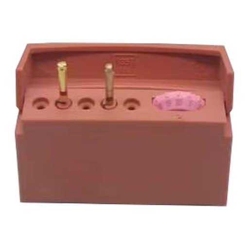[7462O] Endodontic block with memory holder, 5 holes, Orange