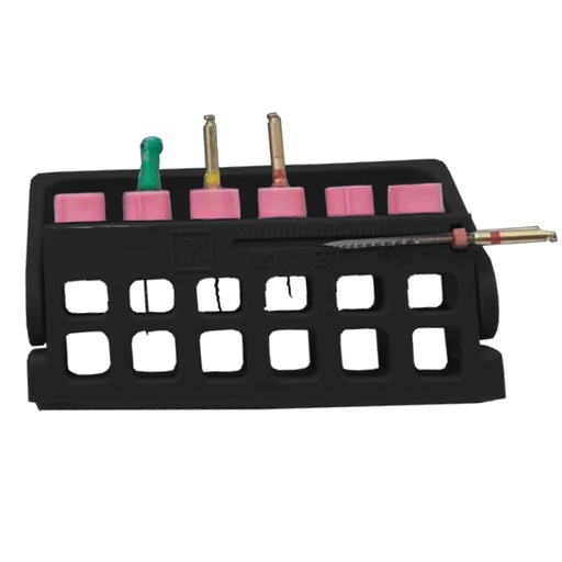 [7463K] Root Canal File Frame, 6 holes, Black