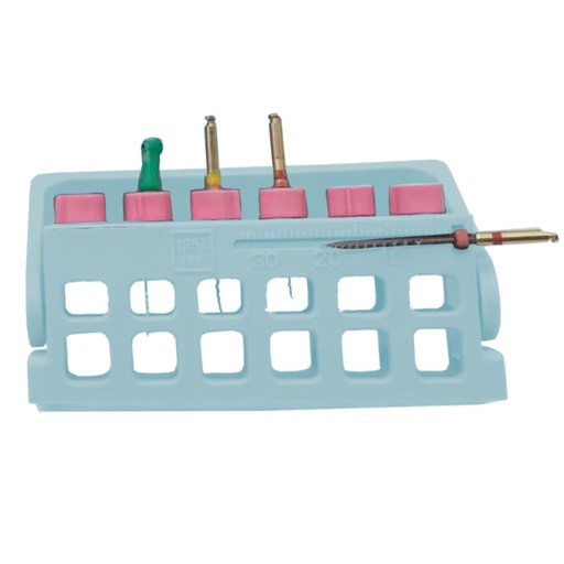 [7463S] Root Canal File Frame, 6 holes, Sky Blue