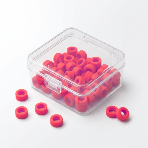 [5641R] Color Coded Rings-Red