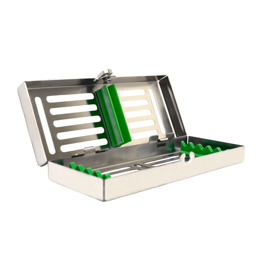 [5511G] Removable lid, Sterilization cassette for 5, 185x75x35mm, Green Silicone
