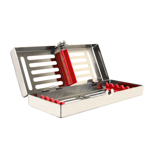 [5511R] Removable lid, Sterilization cassette for 5, 185x75x35mm, Red Silicone