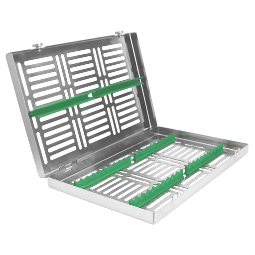 [5513G] Removable lid, Sterilization cassette for 20, 280x180x35mm, Green Silicone