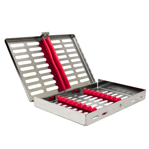 [5533R] Sterllization Cassettes for 10, 185x130x20mm, Red